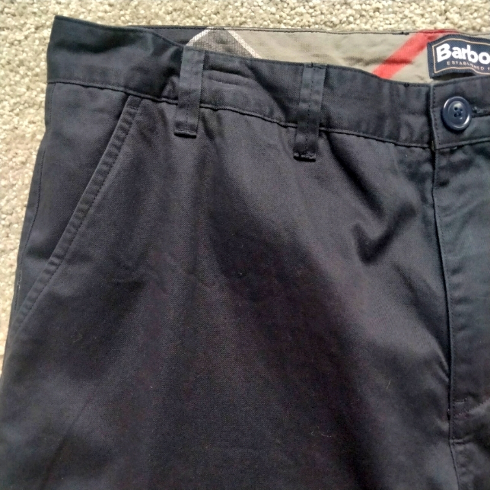 NWT 40 Barbour 10" Men's Regular Fit City Navy Neus Chino Khaki Shorts NEW - Picture 7 of 12